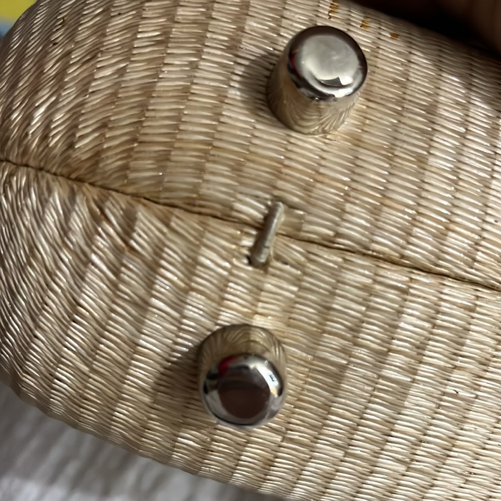 Le Sak Ombré Tan and Orange (rust) Hard Body Woven Handbag NWOT - Picture 10 of 11
